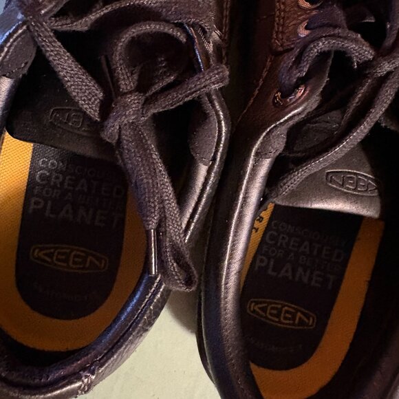 Womens Keen Black Leather Presidio Hiking Comfort Sneakers  Size 8 - Picture 5 of 9